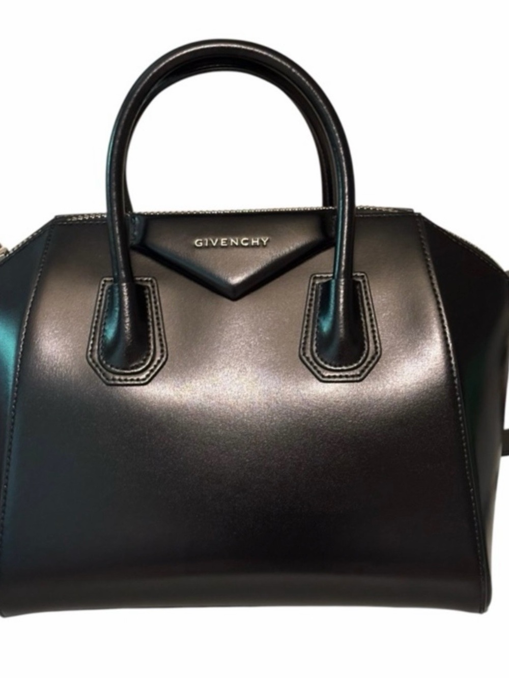 Givenchy Black Smooth Leather Satchel with Top Handles